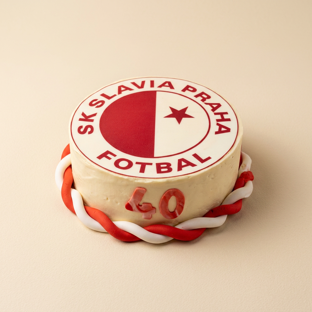Dort s logem SK Slavia Praha k čtyřicátinám